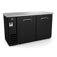 Kelvinator KCHBB60S 61"W Two Solid Door Back Bar Cooler