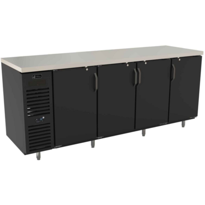 Versa Premier CBBDR4-28-92VCP 92" Wide Back Bar Refrigerator With Four Doors And Front Ventilation System