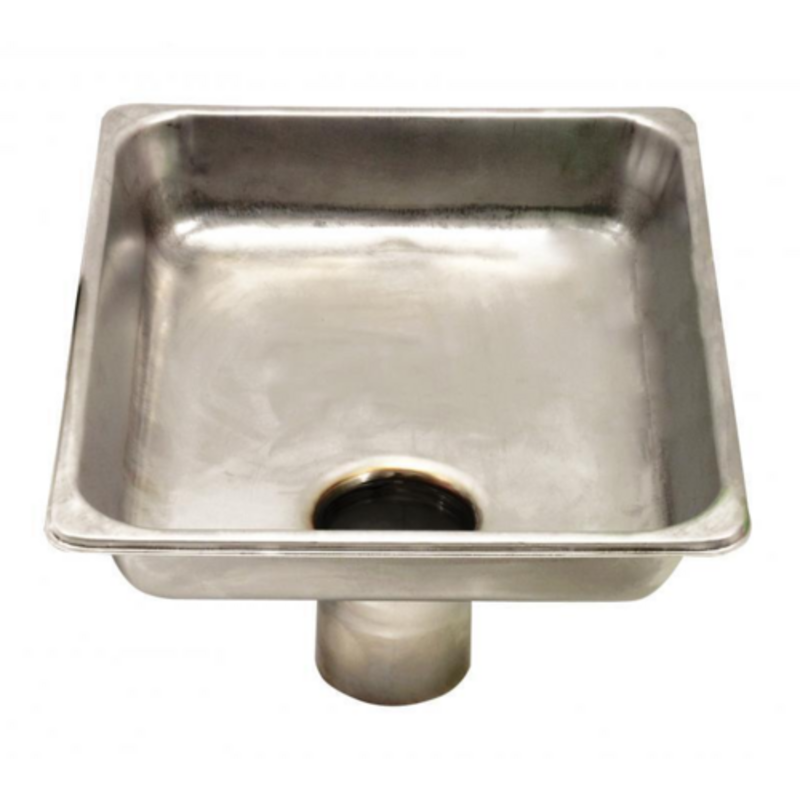 Stainless Steel Sink Basin With Drain For Washing Dishes In Commercial Kitchen