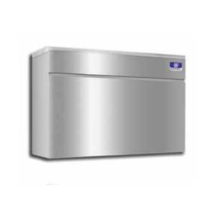 Manitowoc QuietQube Ice Maker with sleek stainless steel design for high-capacity ice production.