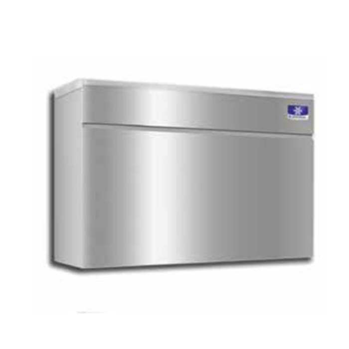 Manitowoc QuietQube Ice Maker with sleek stainless steel design for high-capacity ice production.