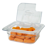 Couvercle de bac alimentaire Flip N Lid en polycarbonate 1/6, OMCAN 43641