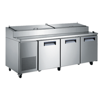U-STAR USPZ-3D 92"W Three-Section Refrigerated Pizza Prep Table