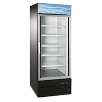 U-Star USRFS-1D/B 28" Single Door Glass Merchandiser Refrigerator