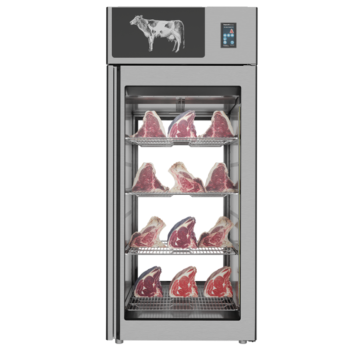 Stagionello 48041 31,8 pi³. Armoire de séchage et vieillissement de viande avec porte vitrée, gestion de l’humidité, exposition de bœuf à maturation sèche