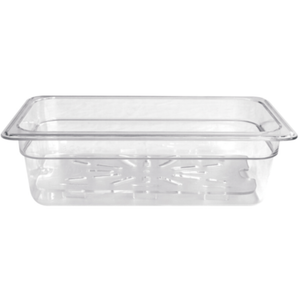 Omcan 80074 1/3 Size 12-4/5" x 6-15/16" Clear Polycarbonate Food Pan