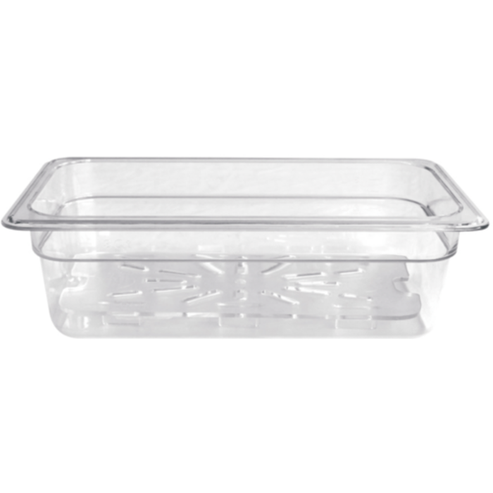 Omcan 80074 1/3 Size 12-4/5" x 6-15/16" Clear Polycarbonate Food Pan