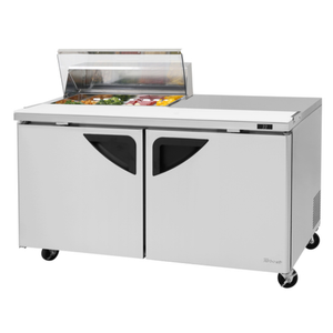 Turbo Air TST-60SD-08S-N-CL 60" Two-Section Refrigerated Sandwich/Salad Prep Table