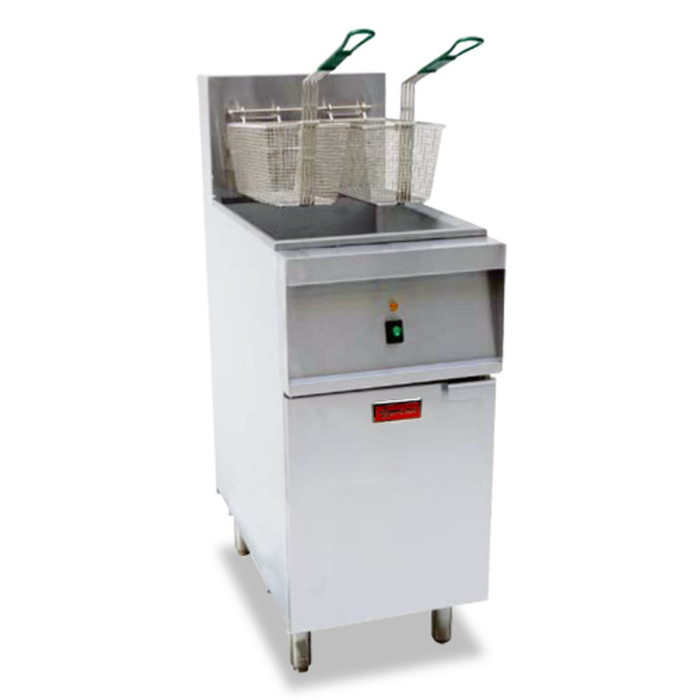 Omcan 44591 40 lb. Capacity Electric Floor Model Fryer