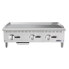 CookRite ATMG-36 Heavy Duty Gas Countertop Griddle With Four Knobs And Stainless Steel Finish