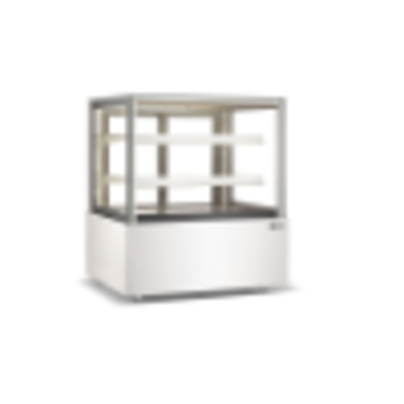 Omcan 48388 16.4 cu. ft. Heated Floor Model Display Warmer glass heated display case with shelves and LED lighting