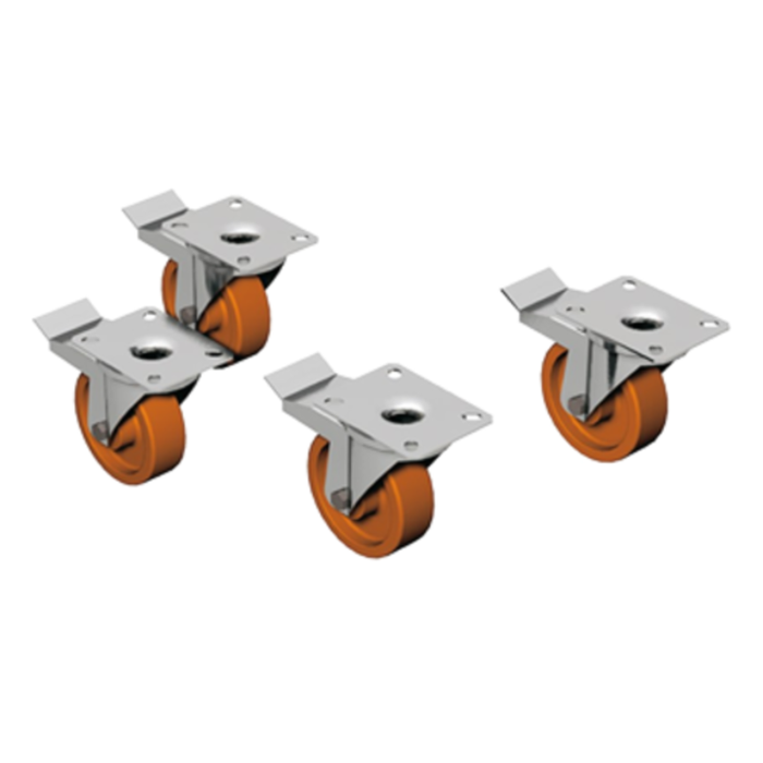 Angelo PO KRTB610 Set of 4 Oven Casters With Brakes