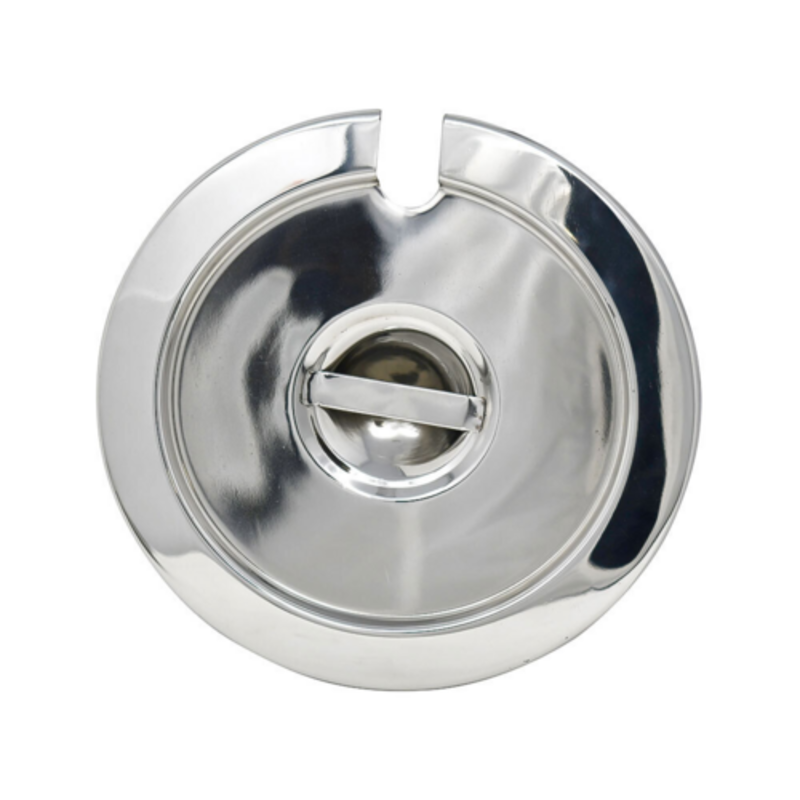 Couvercle encastré végétal en acier inoxydable Omcan 44671, couvercle rond de 7 litres pour une cuisine commerciale encastrée de 7 litres résistante à la corrosion