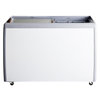 Glass Top Commercial Display Freezer With A Clean, Modern Design For Retail Use And Easy Product Access.