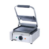 Adcraft SG-811/F Sandwich Panini Grill with 8.5" x 9.25" Flat Plates