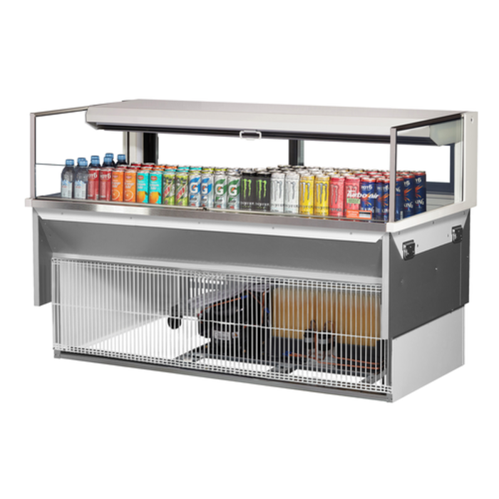 Turbo Air TOM-60L-UFD-W(B)-1SI-N 60" Drop-In Open Display Case