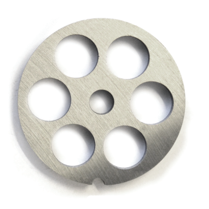 Tag alternatif : OMCAN 11219 #12 plaque de broyeur en acier inoxydable sans moyeu 18 mm trous plaque de hachoir à viande de style européen mouture grossière