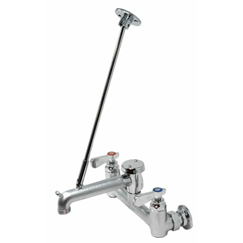 OMCAN 47502 Wall Mounted Mop Sink Faucet 8-Inch Centers For Commercial Use
