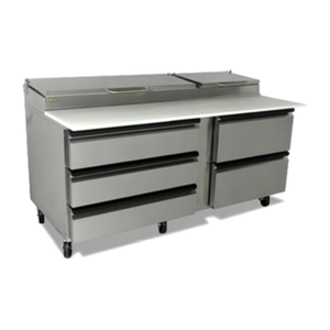 Silver King SKPZ72-EDUS2 72"W Refrigerated Pizza Prep Table