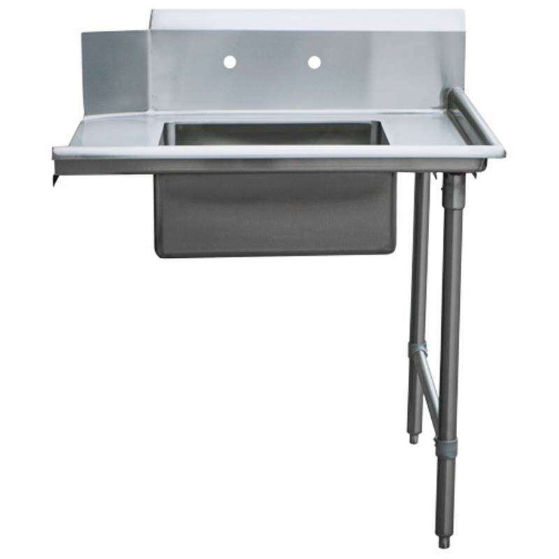 36 Inch Right Side Soiled Dish Table With Integrated Sink For Efficient Dishwashing.