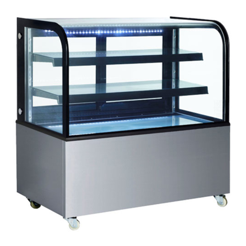 OMCAN 47103 14.1 cu. ft. Dry Bakery Display Case With Transparent Shelving And LED Lighting