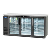 Réfrigérateur de bar arrière à porte vitrée Arctic Air ABB72G, 73", trois sections