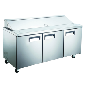 Grista GRSL-3D 70.4" Refrigerated Sandwich Salad Prep Table 18 Cu Ft