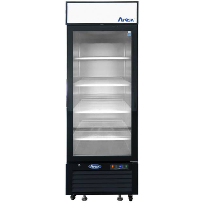 Atosa MCF8722GR 27" Black Glass Door Refrigerator Merchandiser