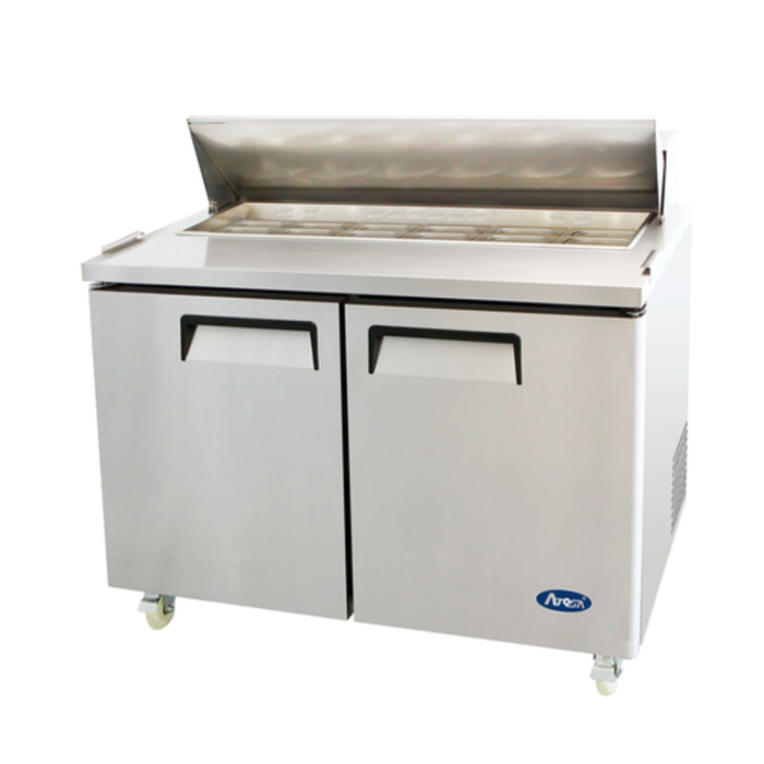 Atosa MSF8302GR 48.2-Inch Two-Section Refrigerated Sandwich Salad Top Prep Table