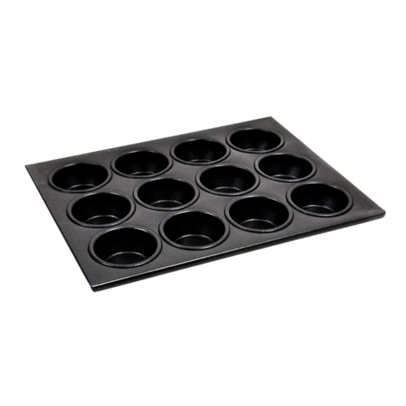 Moule à muffins commercial standard Omcan 80630 en acier aluminisé de 12 tasses moule commercial antiadhésif de 12 tasses pour muffins et cupcakes
