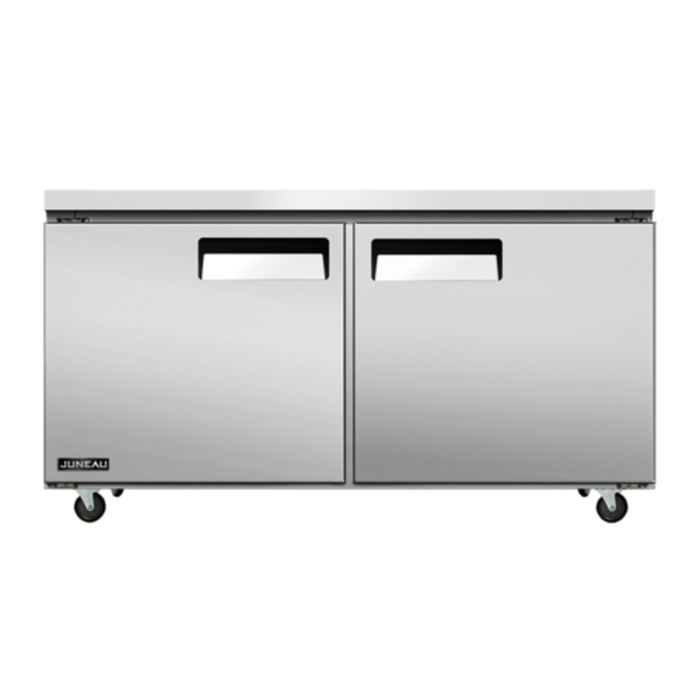 Omcan 58016 Juneau 60"W Two-Section Undercounter Reach-In Refrigerator