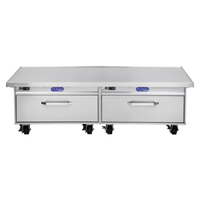 Randell FX-2CSRE-290 76" Dual Temp Refrigerated Freezer Chef Stand