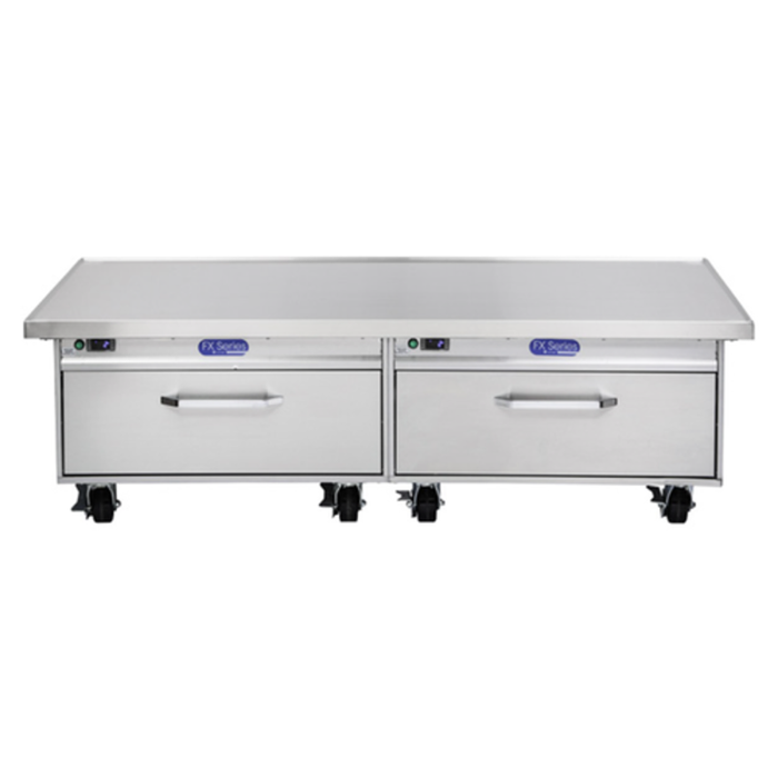 Randell FX-2CSRE-290 76" Dual Temp Refrigerated Freezer Chef Stand
