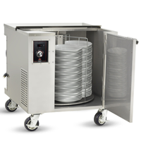 FWE HDC-252-12 Heated Dish Storage Cart, 152-252 Plate Capacity
