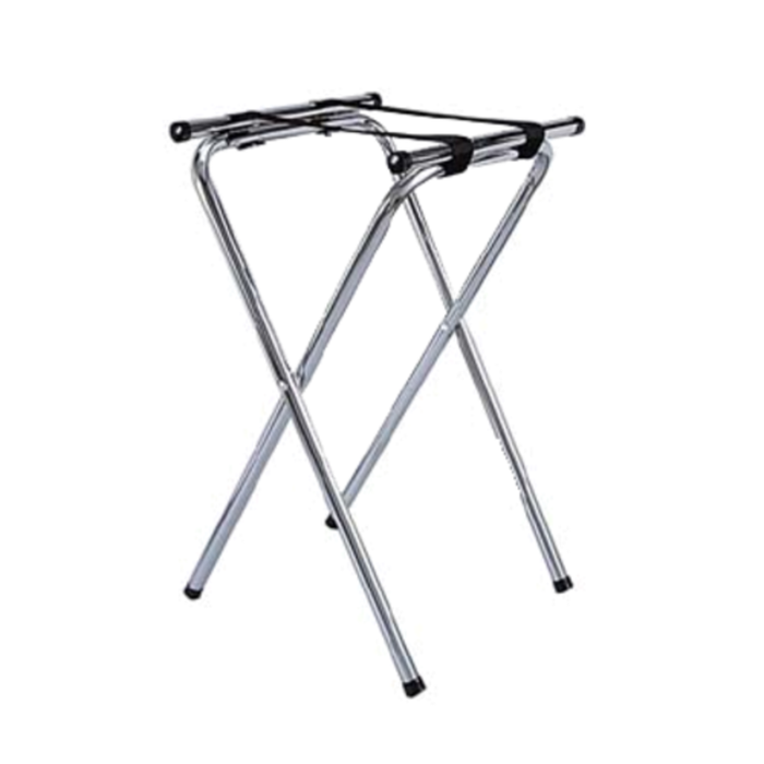 TST-2B Deluxe 19"L x 14.75"W Chrome-Plated Folding Tray Stand