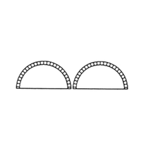 Somerset DD1 Double Half Round Pastry Turnover Die 2-1/2"