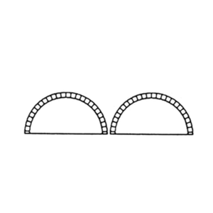 Somerset DD1 Double Half Round Pastry Turnover Die 2-1/2"