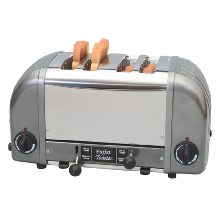 Cadco CBF-4M 4-Slot Commercial Pop-Up Buffet Toaster 15.5" Wide