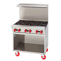 American Range AR-6-SB 36" Gas Restaurant Range With Storage Base For Commercial Kitchens