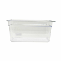 Omcan 80059 Bac alimentaire en polycarbonate transparent, format 1/6, solution de rangement durable