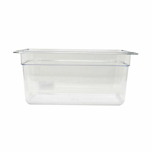 Omcan 80059 Bac alimentaire en polycarbonate transparent, format 1/6, solution de rangement durable