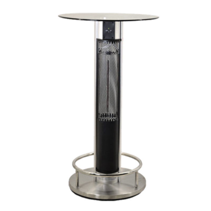 Electric Heated Patio Table With Integrated Heater For Outdoor Lounging And Dining