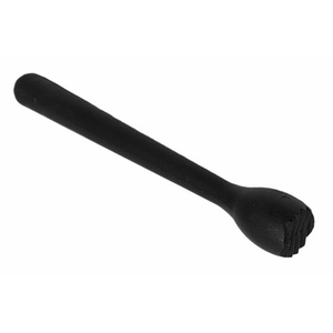 Omcan 80954 Black ABS Mojito Bar Muddler, Ridged Head
