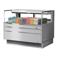 Turbo Air TOM-48L-UFD-S-1S-N 46-3/4"W Open Display Refrigerated Merchandiser