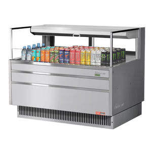 Turbo Air TOM-48L-UFD-S-1S-N 46-3/4"W Open Display Refrigerated Merchandiser