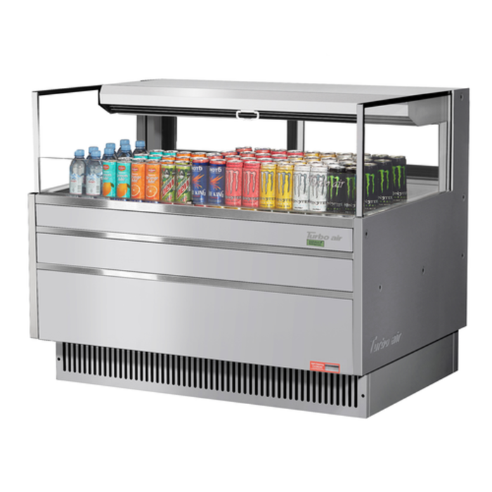 Turbo Air TOM-48L-UFD-S-1S-N 46-3/4"W Open Display Refrigerated Merchandiser