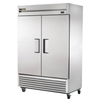 True 54-1/8 Inch Two Section Solid Door Reach-In Refrigerator For Commercial Use