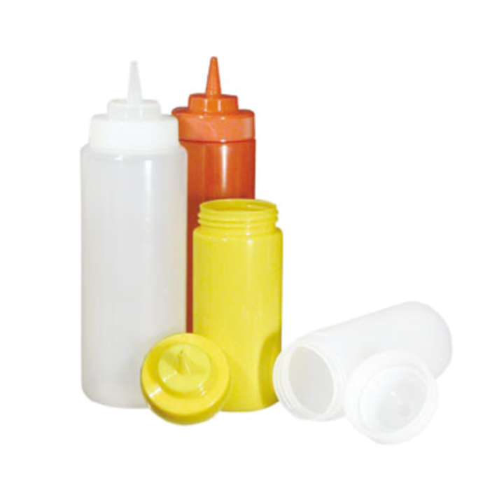 WMSB-16CL Wide Mouth Squeeze Bottle 16 oz. Polyethylene Clear