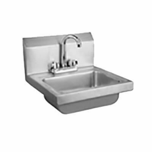 EFI Sales SIH817-D Deck Mount Stainless Steel Hand Sink With Compact Design And Easy-To-Clean Surface.