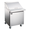 OMCAN 50049 28-inch Mega Top Refrigerated Sandwich Salad Prep Table for efficient ingredient organization.